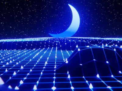 Synthwave Environment Animation Loops 3D model