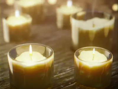 Candle Scene Low-poly 3D model