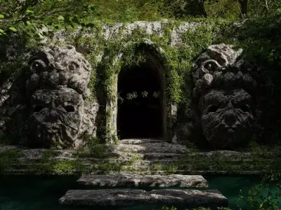 Ancient ruins  Low-poly 3D model