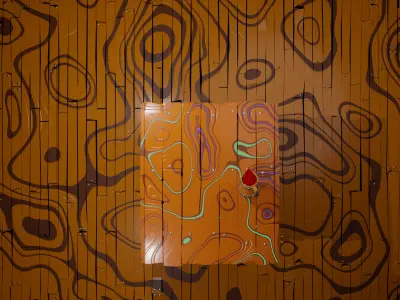 Stylized table floor and mug Free 3D model