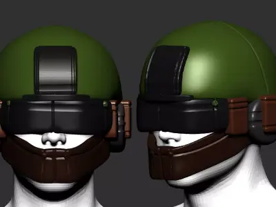 helmet high poly sculpt 3d printable  3D model