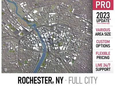 Rochester Low-poly 3D model
