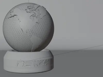 World for news 3D 3D model