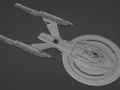Star Trek Duderstadt-Class Starship Low-poly 3D model