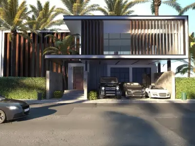 Modern Villa 3D model 42