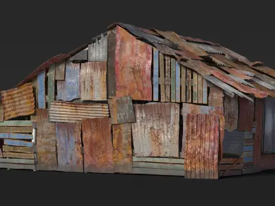  Rusty Sheet Metal Huts Collection 2 