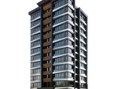 Modern Residential Building 04 3D model