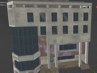 building 10 Low-poly 3D model get