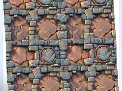  Stylized Wall Seamless Texture Texture purchase