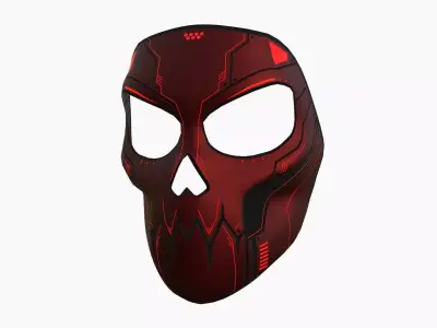Scifi Skull Mask A04 - Fantasy Character Design Low-poly 3D model