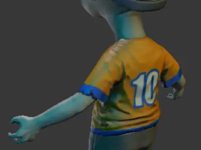Alien Kid Low-poly 3D model
