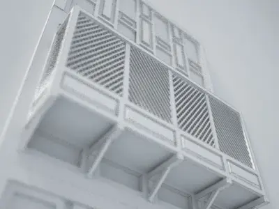 Arabic  Window Mashrabiya 3D model