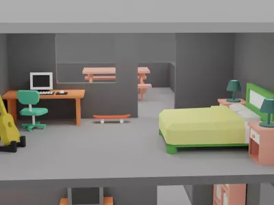 Doll House Game Assets 3D print model