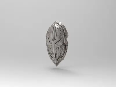 sci-fi fantasy shield 3D print model get