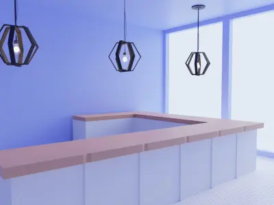 Realistic lamp pack 3X PBR cycles eevee Low-poly 3D model