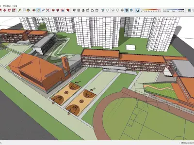 Sketchup School and University H4 3D model