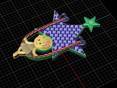 Baby Pendant 3D print model