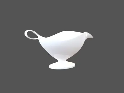Sauce Boat v1 002 Low-poly 3D model