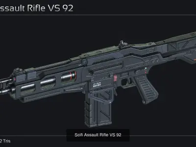 Scifi Assault Rifle Collection 3D Model Pack