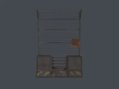 Concrete Barrier Barricade RoadBlock 3D model