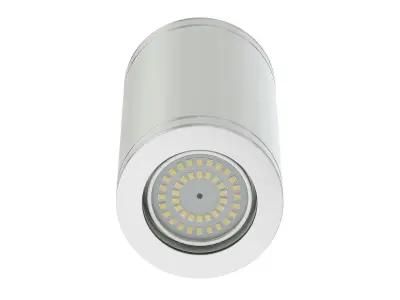 White Cylindrical Light 3D Model 3D model