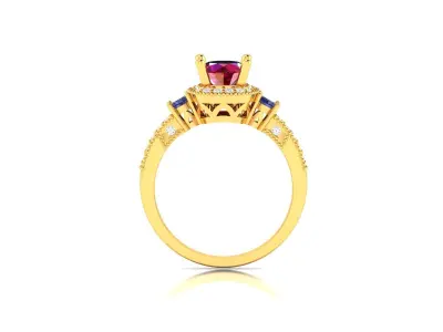 Women ring 3dm stl fbx obj render details 3D print model shop