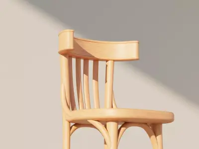 Bentwood Cafe Chair 3D Model Low-poly 3D model