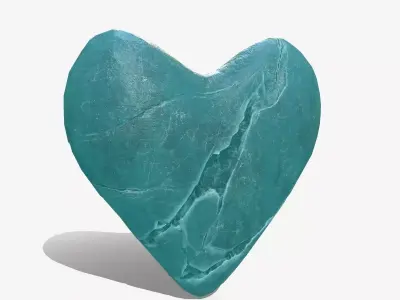 Broken Heart 7 Low-poly 3D model