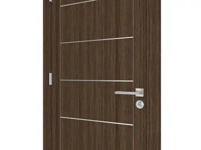 Door-063 modern wooden door 3D model