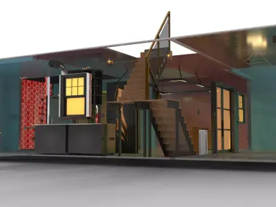 House Entry Floor Interior Design without Furnitures 3D model