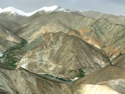 Afghanistan Landscape Low-poly 3D model