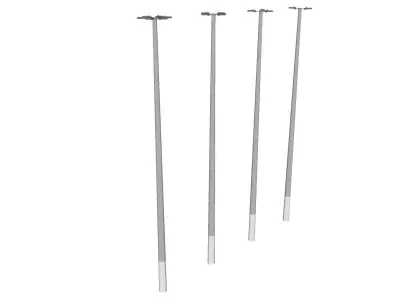 Concrete Lamp Post - Light Pole - Street Light - Group 01 3D model