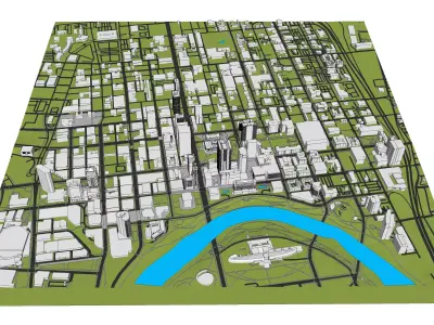 Downtown Columbus Ohio 3D model