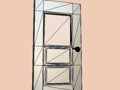 wooden door Free 3D model shop