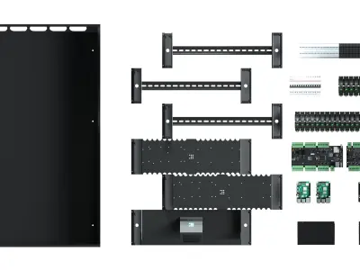 Electric box assembled 3D model