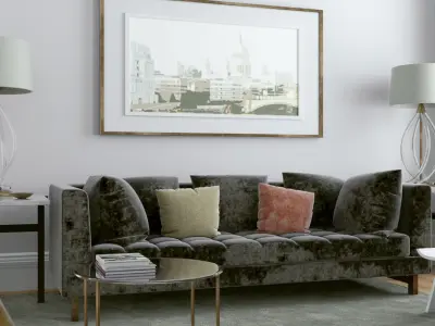 Octane - C4D Scene files - Living Room Interior 3D model