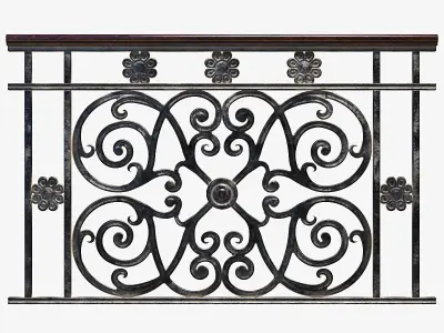 Forged fence 3D model