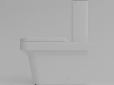 Bathroom Toilet Low-poly 3D model