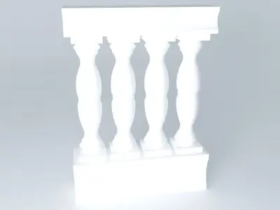 Pillar Posts Fence Free 3D model