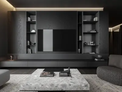 apartment interior scenes    3D model 3
