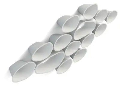 FAVO modular shelves Low-poly 3D model