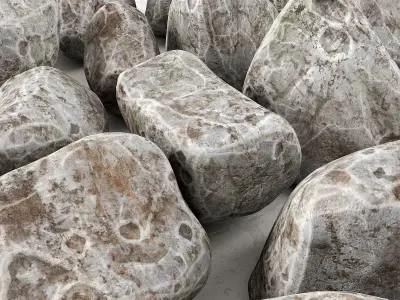 Rock stone granite  3D model