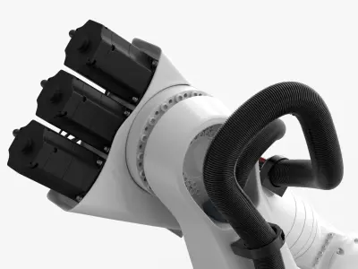  Cinema 4D Rigged Industrial Robotic arm 