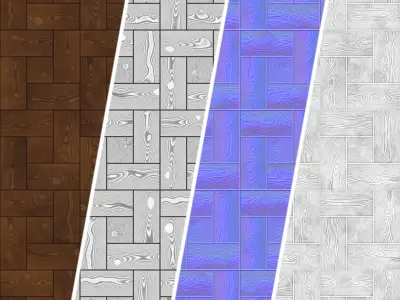 Wood Deck Tiles - PBR - 4K - Seamless Texture