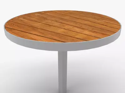 Park table Low-poly 3D model