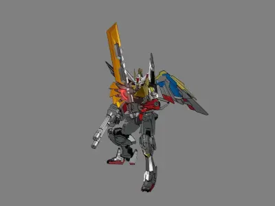 Attacker Gundam 3 A 3D model