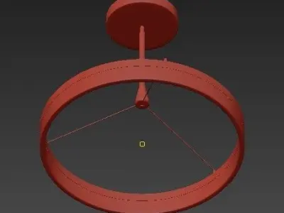 Keplar 1 Light 23 5 in Gold Pendant 3D model