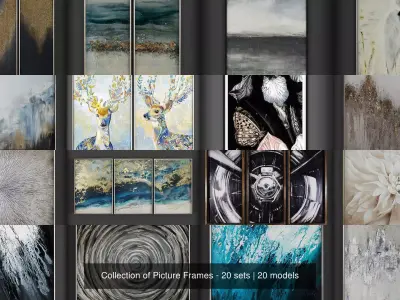 Collection of Picture Frames - 20 sets 3D Model Pack 22