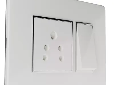 Socket with safety 3D model