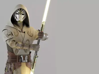 Star Wars-Jedi Temple Guard Game Ready Rigged Low-poly  Low-poly 3D model